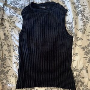 Theory Midnight Sleeveless Knit Top